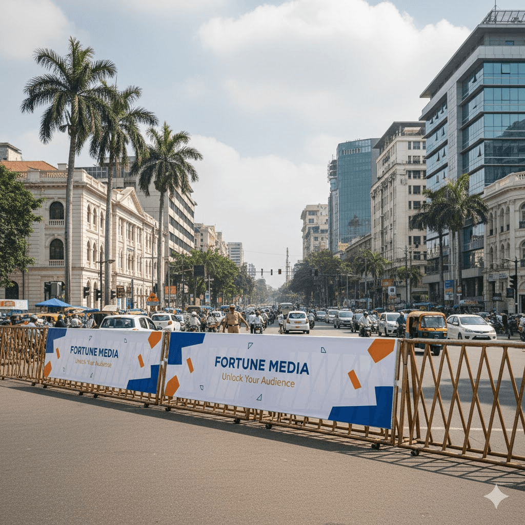 Traffic Sunshade Barricade Advertisement